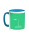 Abstract Drawing - Dubai Towers Printed Coffee Mug Turquoise/White 11ounce
