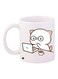 Cartoon Cat Printed Coffee Mug White/Brown/Blue 11ounce