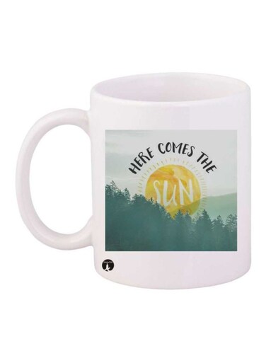 Printed Mug White/Green/Yellow Standard Size