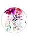 Flowers Printed Fridge Magnet Round Multicolour