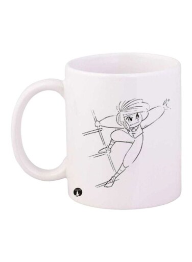 Anime Printed Coffee Mug White/Black