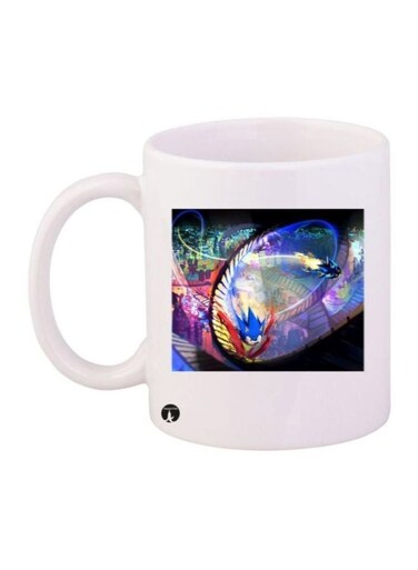Sonic Printed Coffee Mug White/Blue/Purple