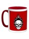 Skull Shape Printed Coffee Mug Red/White/Black 11ounce