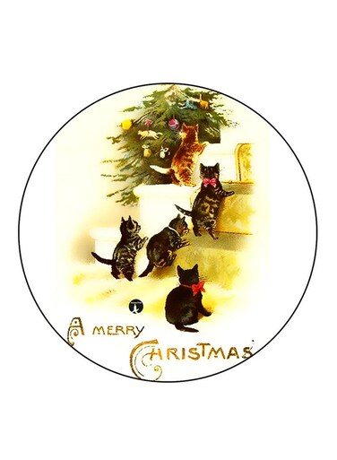 Cats Printed Fridge Magnet Multicolour
