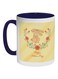 Happy Mothers Day Printed Coffee Mug Blue/White/Yellow 325ml