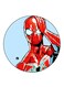 Spiderman Printed Fridge Magnet Round Multicolour
