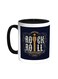 Rock And Roll Printed Coffee Mug Black/White 11ounce