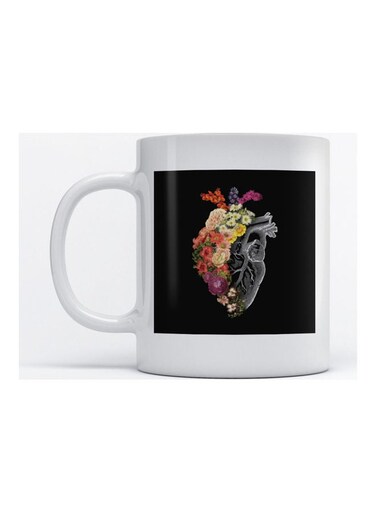 Mug Heart for Coffee and Tea White