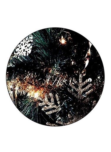 Snow Flakes Printed Fridge Magnet Multicolour
