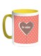 Be Mine Printed Coffee Mug Yellow/White/Pink