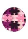Puzzle Patterns Printed Fridge Magnet Pink/Black 5.5 x 5.5cm
