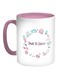 Back To School Printed Coffee Mug Pink/White/Blue 325ml