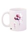 Flower Printed Ceramic Coffee Mug White/Pink/Purple 11ounce
