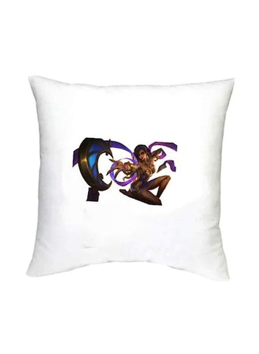 Mobile Legends Printed Decorative Cushion White/Gold/Purple 16x16inch