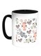 Cartoon Drawings - Rabbits Printed Coffee Mug White/Black 11ounce