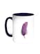 Bird Feather Printed Coffee Mug Blue/White 11ounce