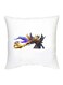 Mobile Legends Character Printed Decorative Cushion White/Grey/Yellow 16x16inch