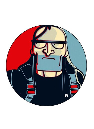 Cartoon Printed Fridge Magnet Multicolour 5.5 x 5.5cm