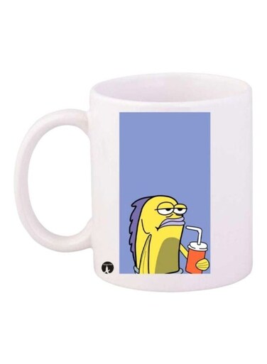 Spongebob Printed Mug White/Blue/Yellow