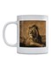 Lion Printed Ceramic Mug White/Brown