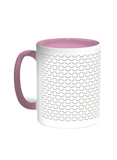 Decoration Printed Coffee Mug Pink/White 11ounce