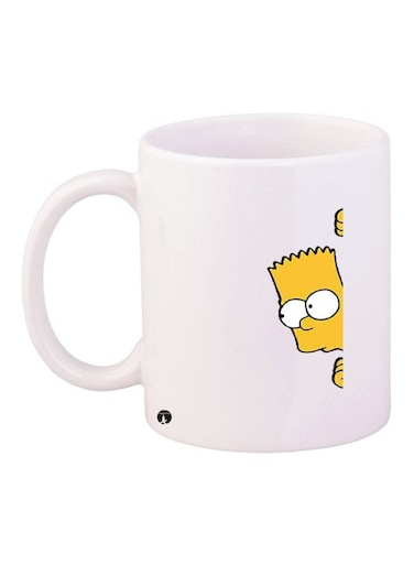 Simpson Themed Coffee Mug White/Yellow 11ounce
