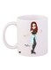 Girl Printed Coffee Mug White/Black/Blue 11ounce