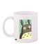 Cartoon Printed Coffee Mug White/Grey/Green 11ounce