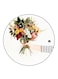 Flowers Printed Fridge Magnet Round Multicolour