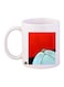 Cat Printed Mug White/Red/Blue