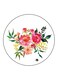 Flowers Printed Fridge Magnet Round Multicolour