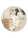 Girl Theme Printed Fridge Magnet Beige/Black/Blue