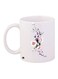 Floral Printed Coffee Mug White/Pink/Violet 11ounce