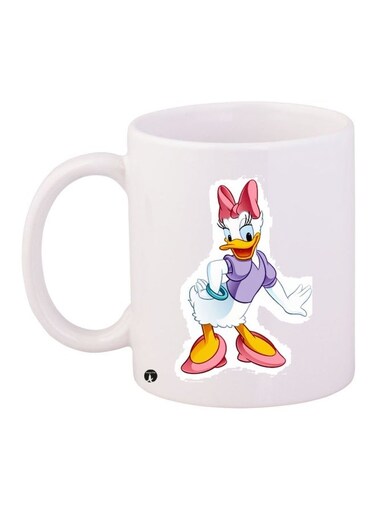 Printed Ceramic Coffee Mug White/Purple/Pink