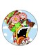 The Simpsons Printed Fridge Magnet Round Multicolour