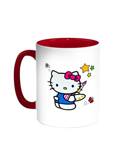 Hello Kitty Printed Coffee Mug Red/White 11ounce