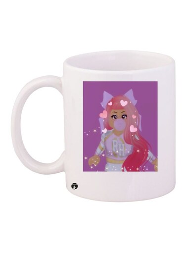 Printed Coffee Mug White/Purple/Red
