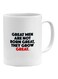 Great Men Are Not Born Great Printed Coffee Mug White/Black/Red