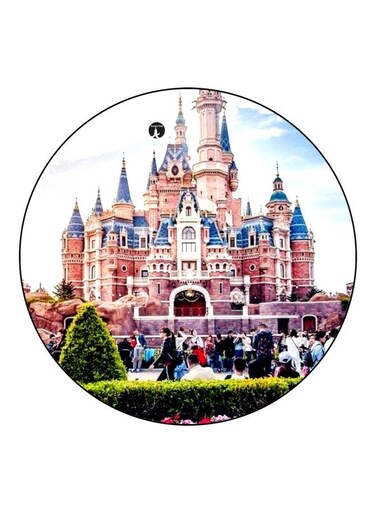 Disneyland Printed Fridge Magnet Blue/Pink/Green 5.5cm