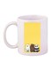 Cartoon Bear Printed Coffee Mug White/Yellow/Brown