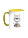 Hard Working Printed Coffee Mug Yellow/White 11ounce