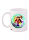 Cartoon Printed Coffee Mug White/Green/Purple 11ounce