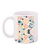 Flower Printed Coffee Mug White/Blue/Pink 11ounce