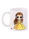 Princess Printed Coffee Mug White/Yellow/Brown 11ounce