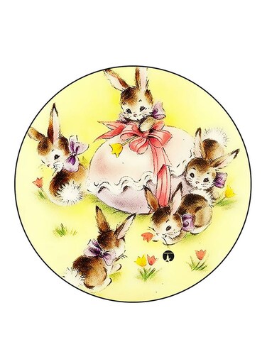 Rabbits Printed Fridge Magnet Multicolour