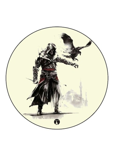 Video Game Assassin's Creed Printed Fridge Magnet Beige/Black