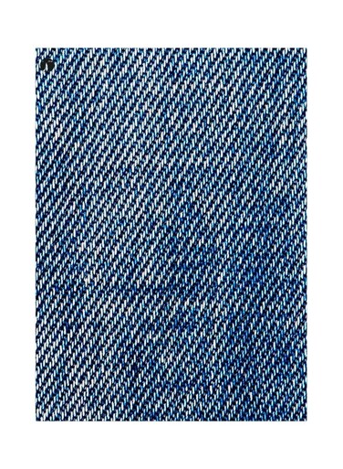 Decorative Metallic Plate Blue/White 20x15cm