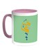 Dubai Printed Coffee Mug Pink/Green/Yellow 11ounce