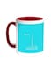 Abstract Drawing - Dubai Towers Printed Coffee Mug Red/White 11ounce