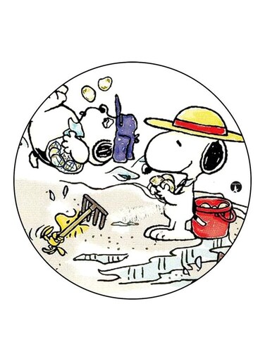 Cartoon Printed Fridge Magnet White/Yellow/Red 5.5cm